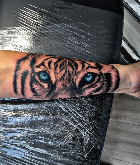 Tiger Portrait Unterarm 