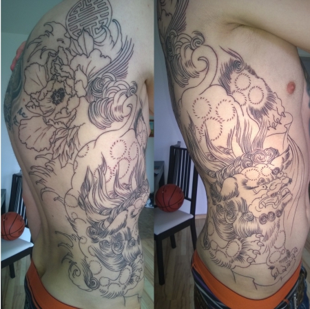 Foo Dog in Progress