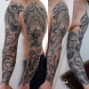 Nordische Mythologie Sleeve mit bioorganischen Elementen