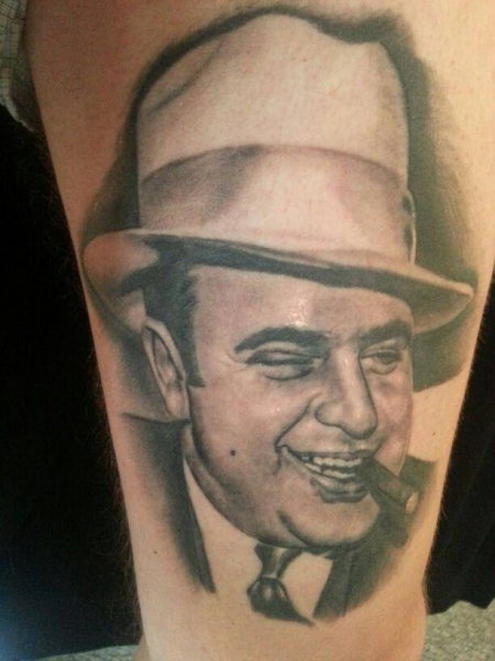 Al Capone Portrait healed, by Constantin Schuldt, Constantin Ink Dresden