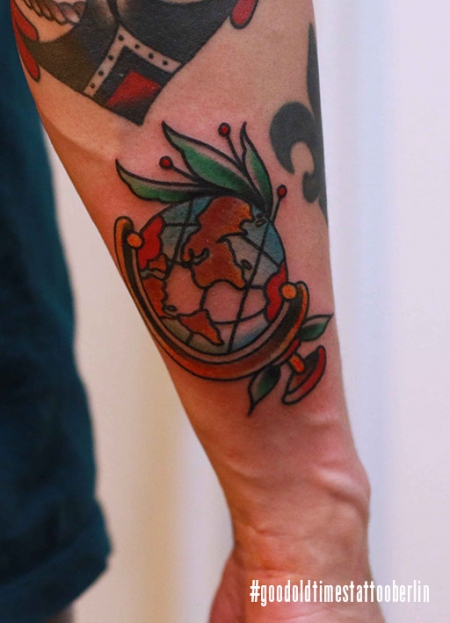 Traditional globus tattoo