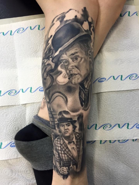 Olsenbande, gestochen von Constantin Schuld, Constantin Ink Dresden