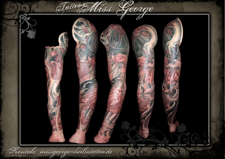 Samurai Drachen Full-sleeve by Miss George