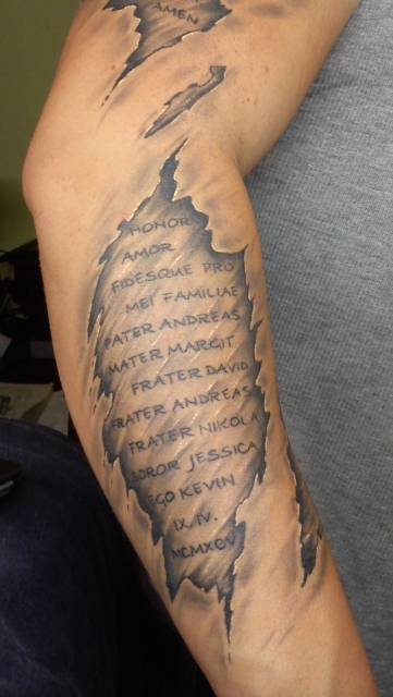 Komplettarm-Schrift