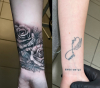 Cover Up Berlin Rosen Schrift coverup semt tattoo