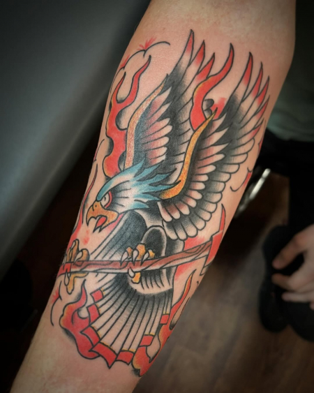 Feuervogel im Old School Stil