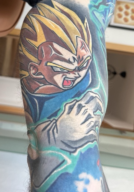 Majin Vegeta - by @frechdachstattoo