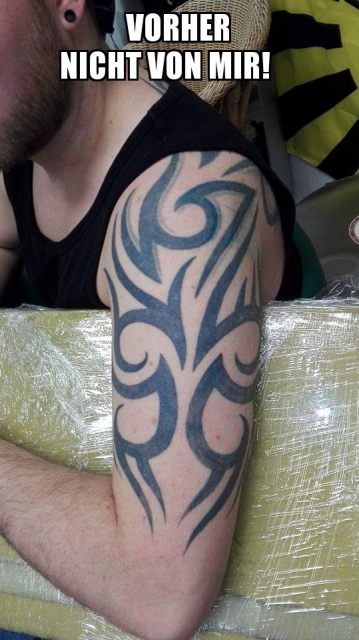 Tribal aufhübschen VORHER