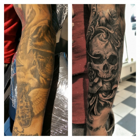 Cover up  schädel