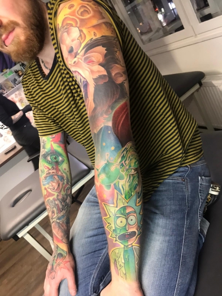 Sleeve in progress