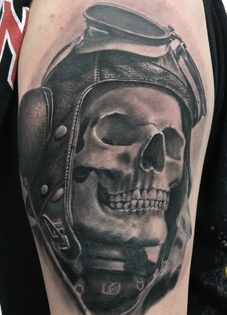 cda tattoo: Pilot Skull | Tattoos von 