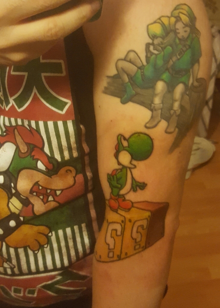 Yoshi auf ?-Blöcken