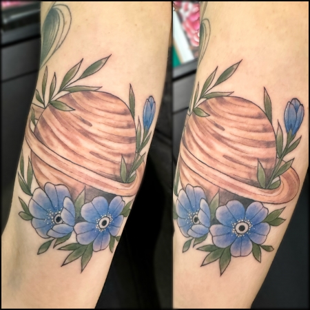 Traditional Planet Tattoo