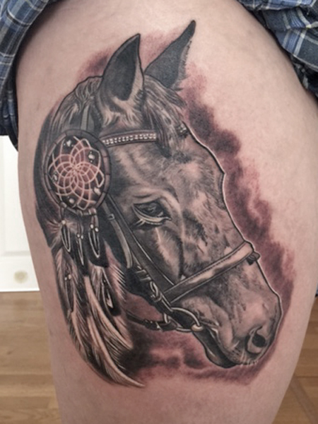 pferd tattoo von robby welke