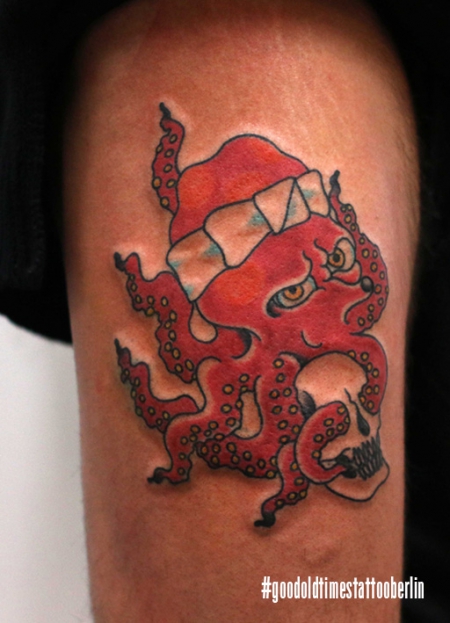 Traditional octopus tattoo