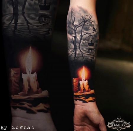 Kerze mit Käfig - Godfather's Tattoo - By ZORBAS