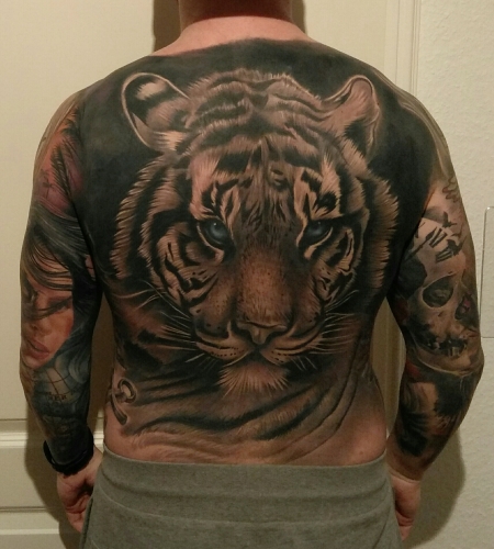 Rücken Tattoo - Tiger