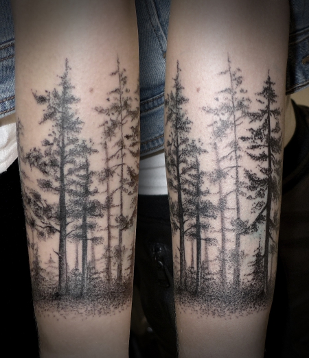 Tattoo Silhouette Wald