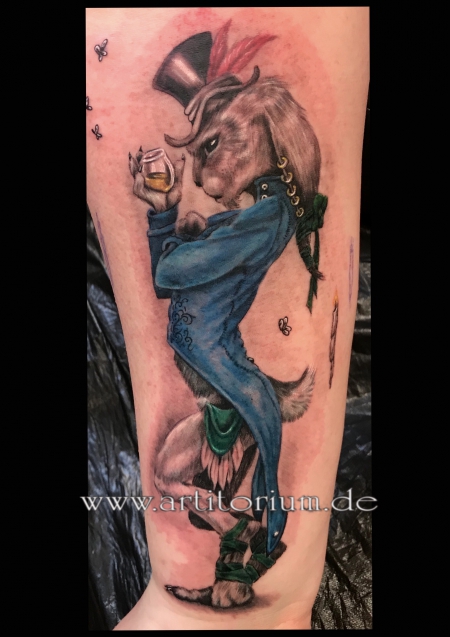 alice im wunderland-Tattoo: Alice im Wunderland Hase