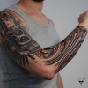 Fotokamera - sleeve in progress / Oberarm verheilt, Unterarm frisch