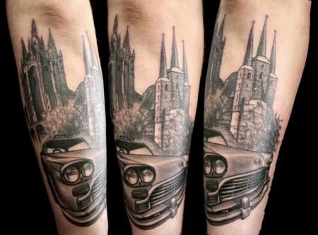 Erfurter Dom und New York Cab