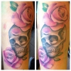 Skull with flowers
