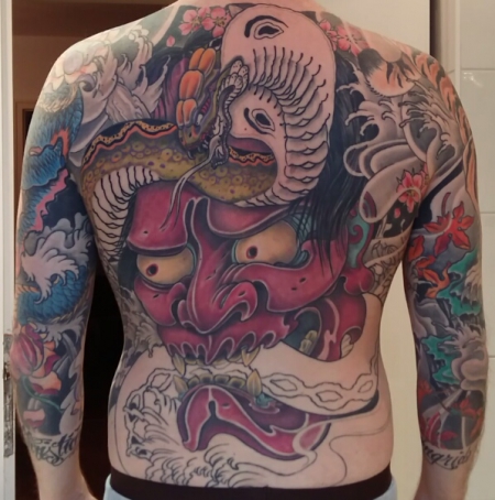 Backpiece update 4.0 Hannya + Kobra