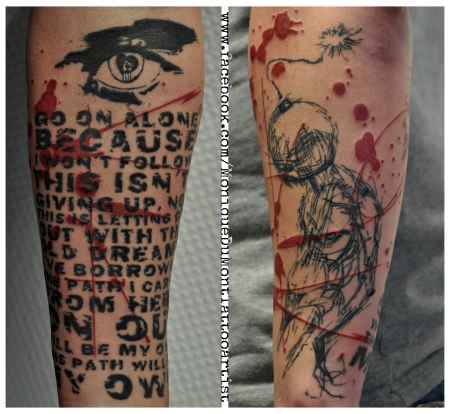 Derek Hess Tattoo - Rage against Tattoo GRUNGE