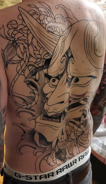 Full Back Hannya Maske 