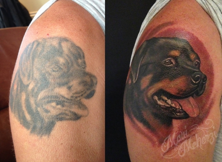 hund-Tattoo: Hund