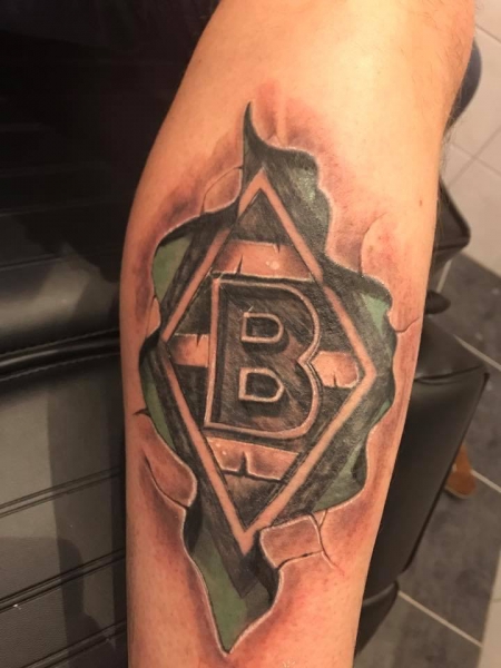 Borussia Mönchengladbach Fan Tattoo (Frisch gestochen, konnte es kaum abwarten^^)
