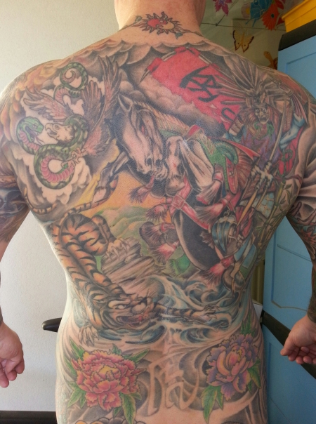 schmetterlinge-Tattoo: Der Rücken nochmals