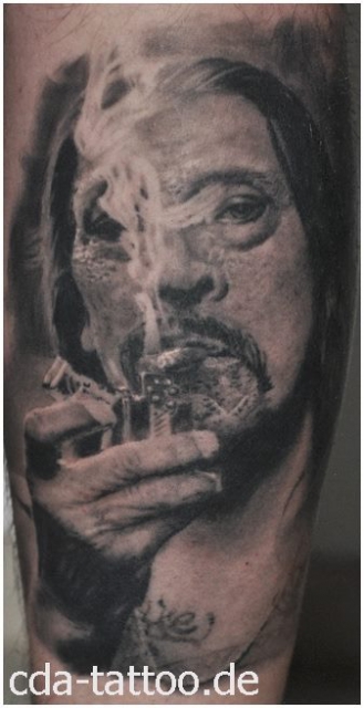 Danny Trejo Machete tattoo Portrait 