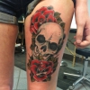 Skull with roses