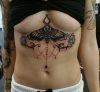 Moth dotwork underboob