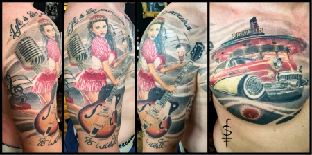 50ies Tattoo 3 JAHRE nach Fertigstellung 