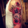 Taschenuhr und Rose Sleeve