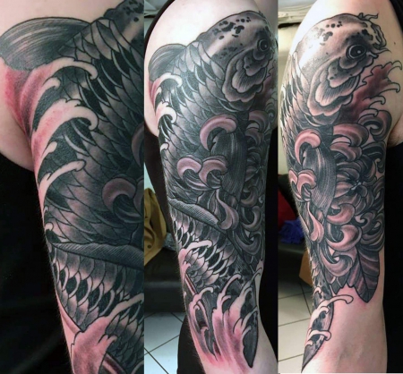 Koi sleeve in progress
