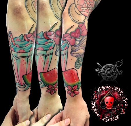 carpe diem-Tattoo: Wassermelone / Shake 