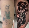 Cover Up Tattoo Motorcycle Biker Skull Schädel cover up berlin