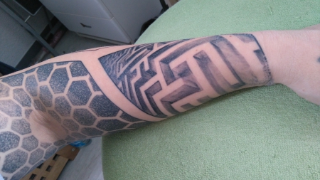 Sleeve in progress 