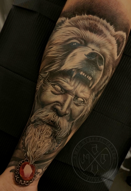 Wald unterarm tattoo mann 26 Wolf