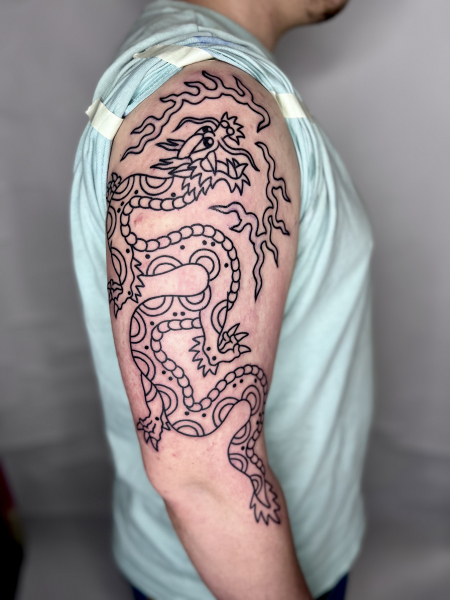 Traditional Tattoos Berlin / Old School Berlin / Abra Tattoo Berlin / Dragon Design