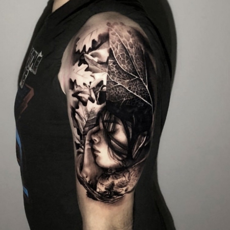 Oberarmtattoo, Persönlicher Fokus Künstler Carlos Vieira