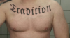 "Traditionelles" auf Brust