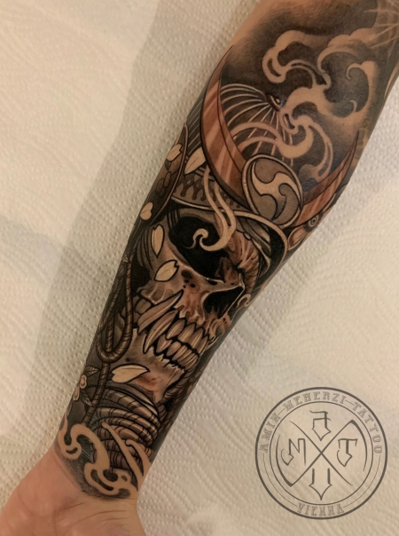 samurai-Tattoo: Skull Samurai