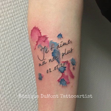 Schrift mit Watercolor