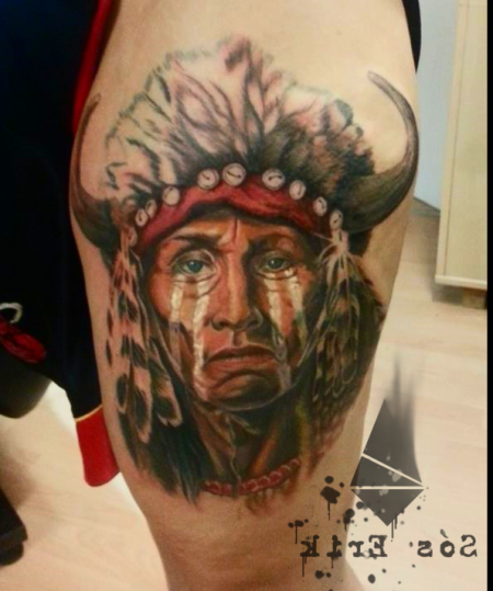 indianer-Tattoo: Indianer by Erik