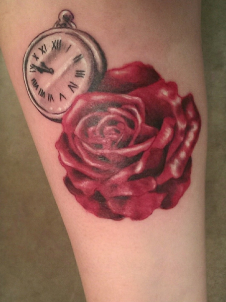 Rose + Taschenuhr :)