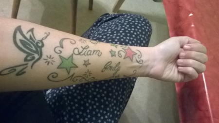 Unterarm tattoo kindernamen 90 Kindernamen